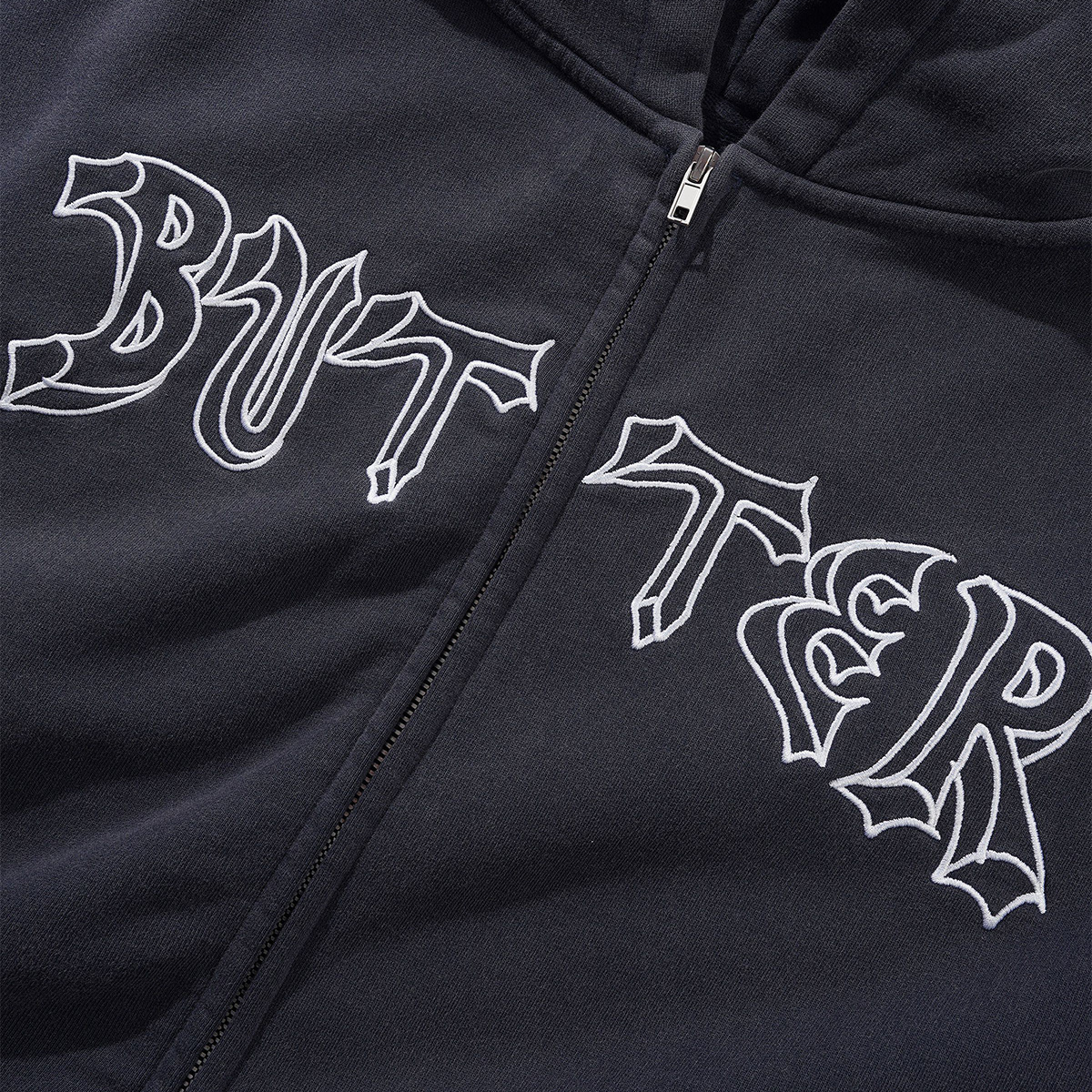 Butter Goods x Daniel Johnston Thirteen Zip-Thru Hooded Sweater Washed Navy