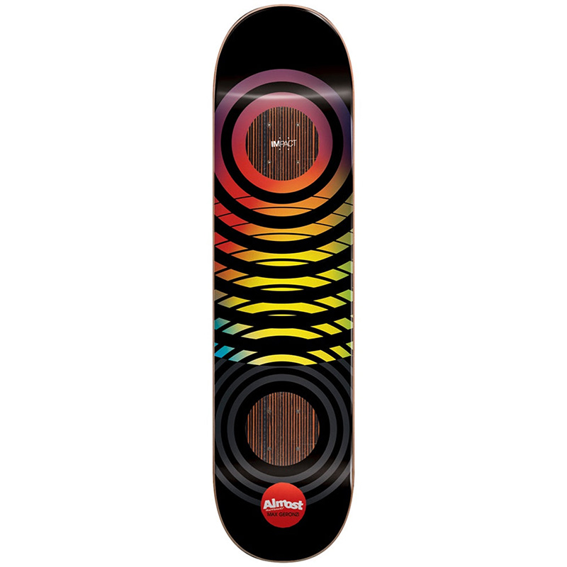 Almost Max Black Blur Impact Skateboard Deck 8.0