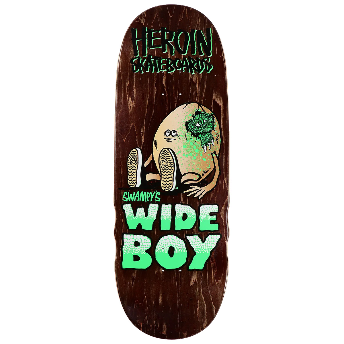 Heroin Swampy's Wide Boy Skateboard Deck 10.75 Heroin Swampy's Wide Boy Skateboard Deck 10.75