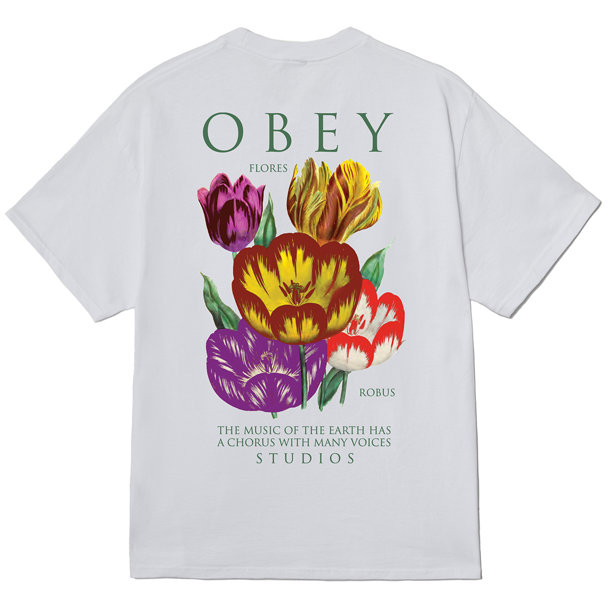 Obey Flores Robus T-Shirt White