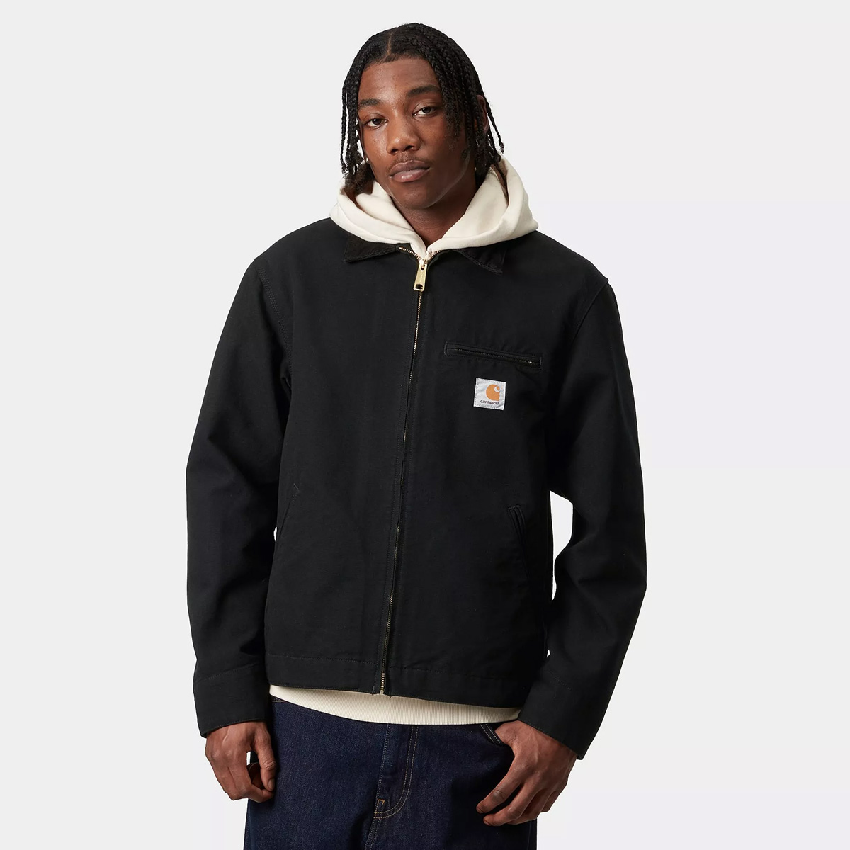 Carhartt WIP Detroit Jacket Black/Black Rinsed Carhartt WIP Detroit Jacket Black/Black Rinsed
