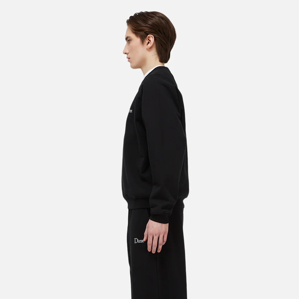 Dime Cursive Small Logo Sweater Black