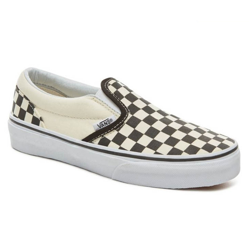 Vans Kids Classic Slip-On Checkerboard Black/Beige/White Vans Kids Classic Slip-On Checkerboard Black/Beige/White