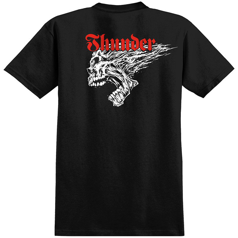 Thunder Screaming Skull Redux T-Shirt Black Thunder Screaming Skull Redux T-Shirt Black
