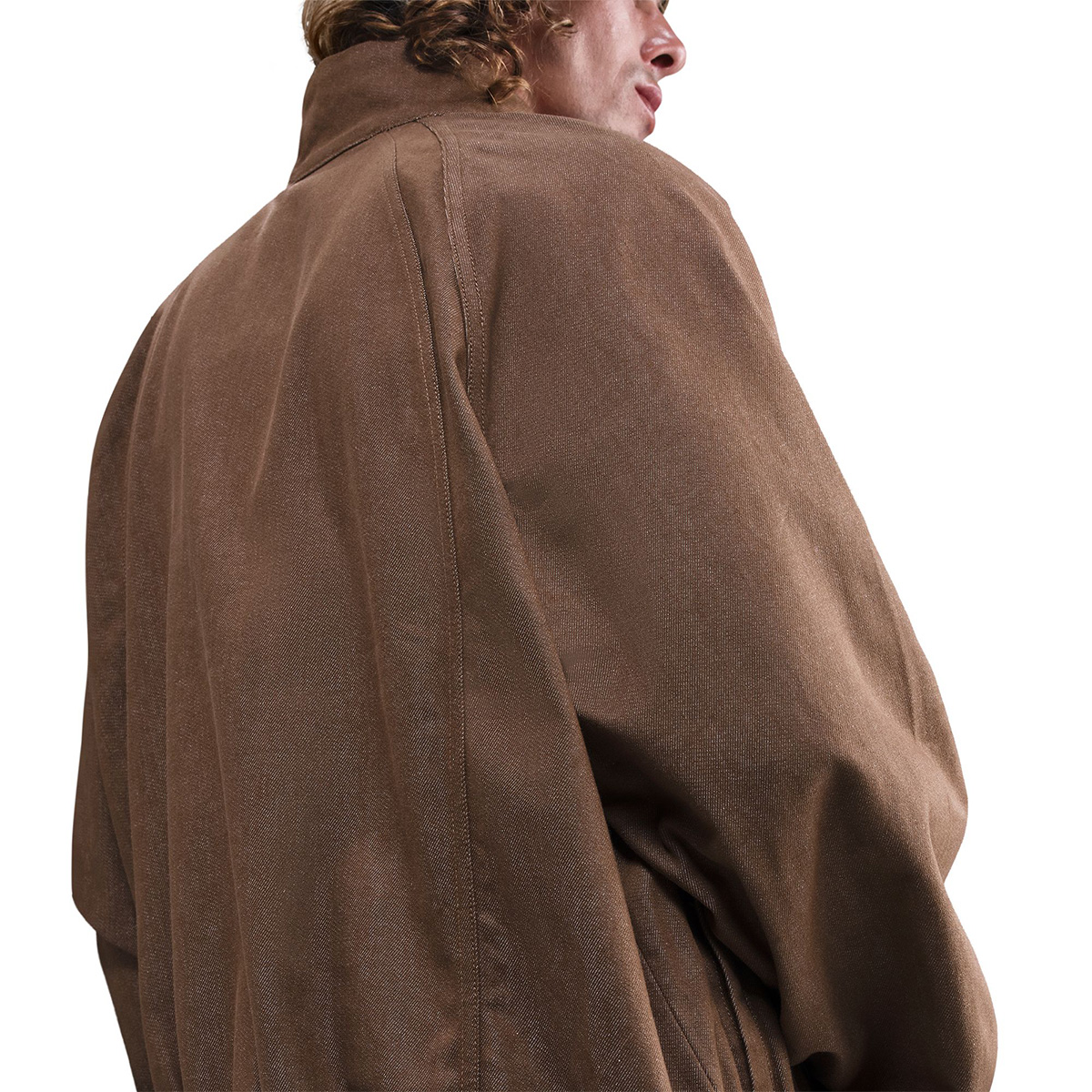 Nike SB Denim Full Zip Track Jacket Mosswood Brown/White