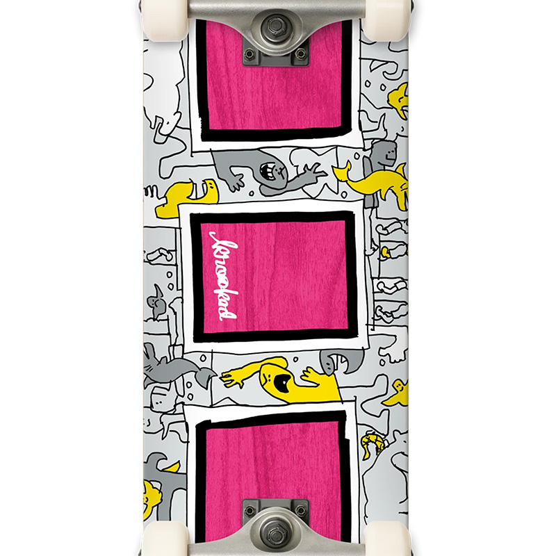 Krooked Frame Up Complete Skateboard White 7.5 Krooked Frame Up Complete Skateboard White 7.5