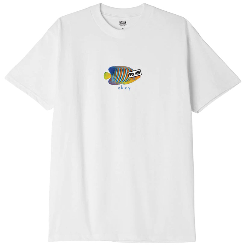 Obey Tropical T-Shirt Fish White Obey Tropical T-Shirt Fish White
