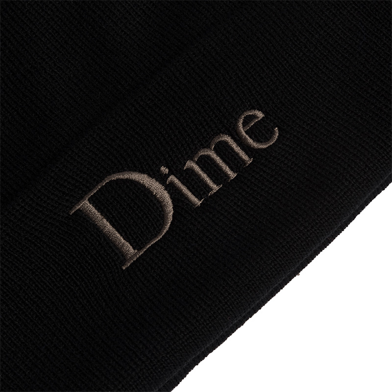Dime Classic Wool Fold Beanie Black Dime Classic Wool Fold Beanie Black