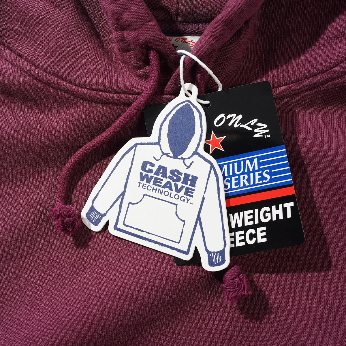 Cash Only Heavy-Weight Hooded Sweater Berry