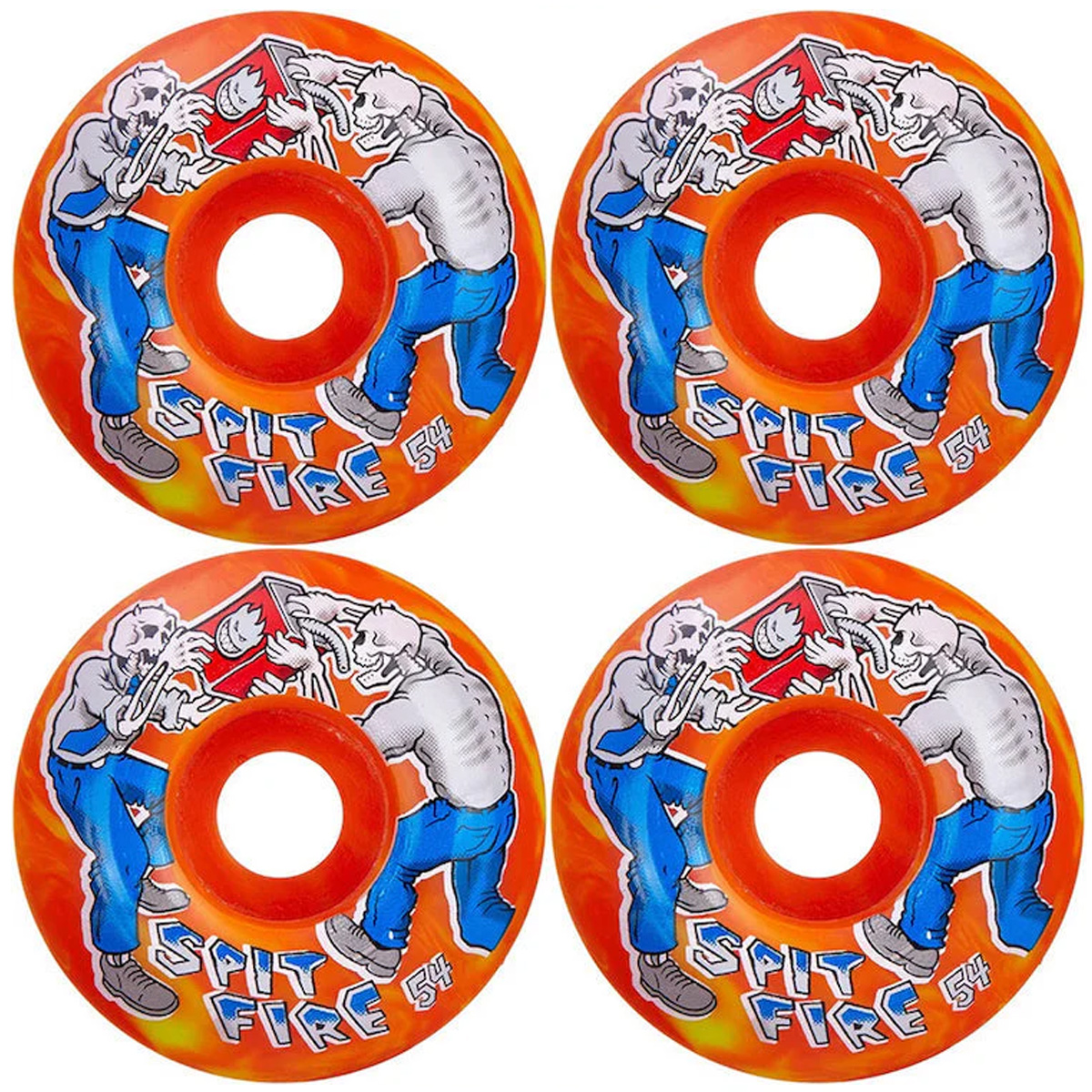Spitfire Firefight Classic Wheels Orange/Yellow 99D 54mm