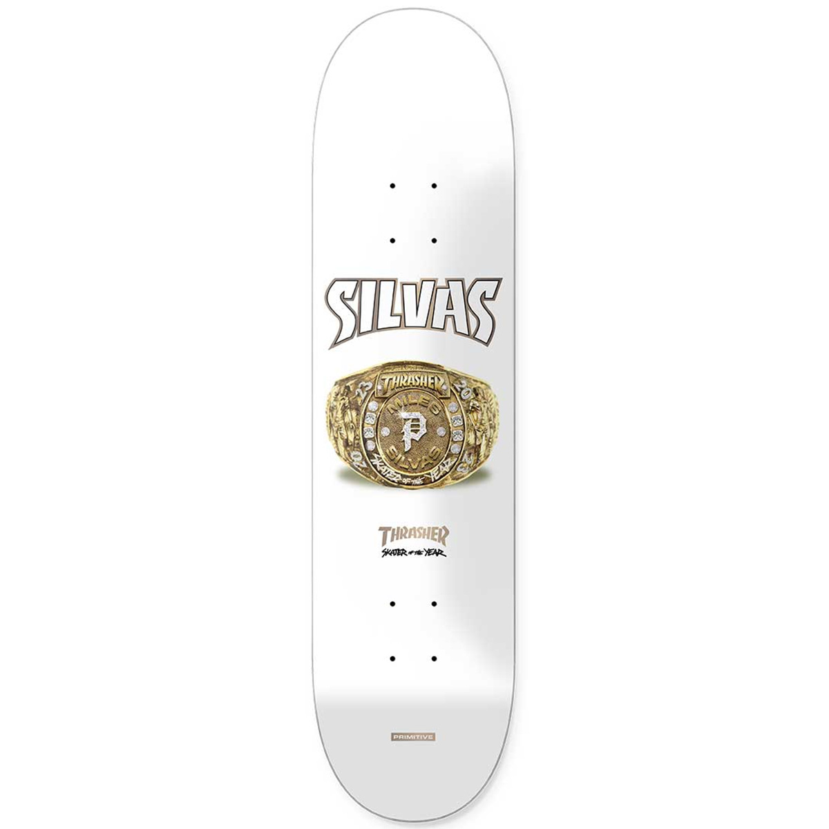 Primitive Miles Silvas SOTY Skateboard Deck White 8.5 Primitive Miles Silvas SOTY Skateboard Deck White 8.5
