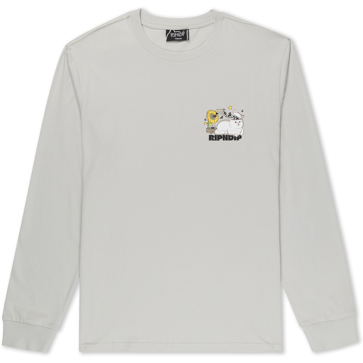 RipnDip No Music No Life Longsleeve T-Shirt Grey RipnDip No Music No Life Longsleeve T-Shirt Grey