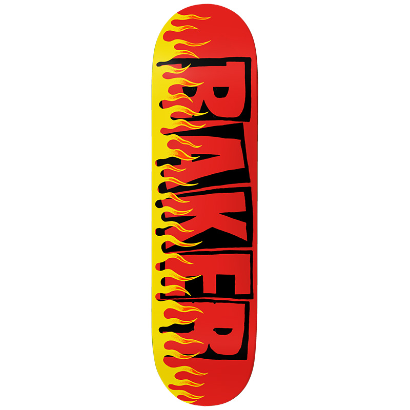 Baker T-Funk Flames Skateboard Deck 8.25 Baker T-Funk Flames Skateboard Deck 8.25