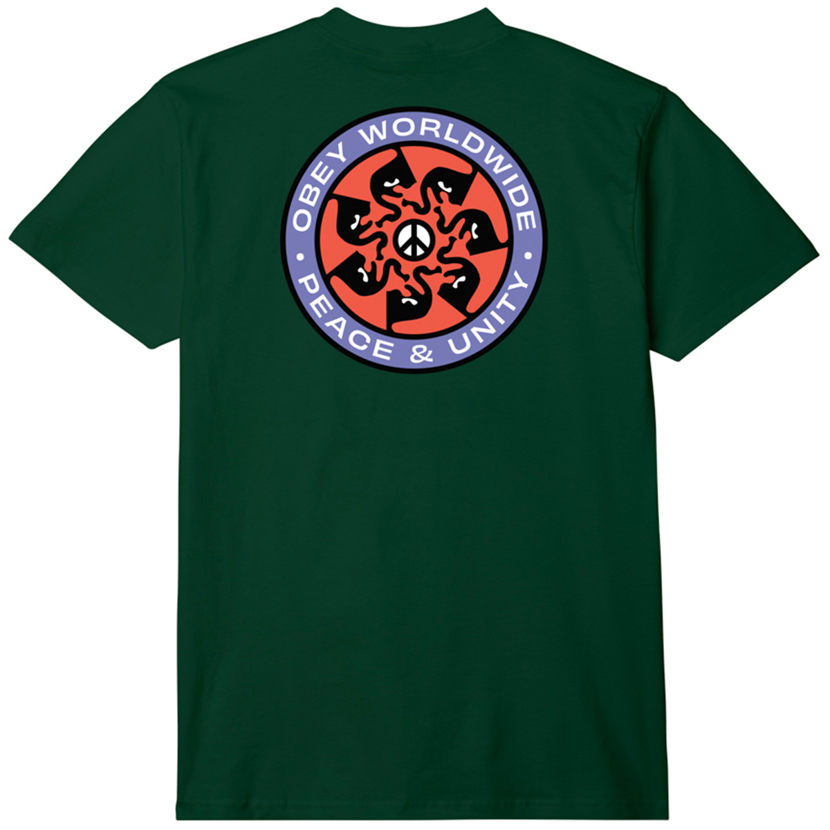 Obey Peace Wheel T-Shirt Forest Green Obey Peace Wheel T-Shirt Forest Green