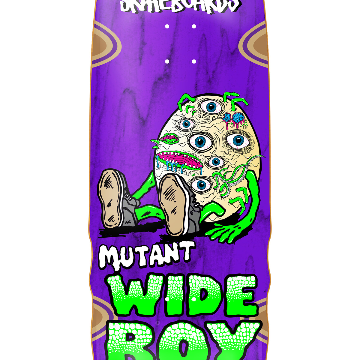Heroin Mutant Wide Boy Skateboard Deck 10.28