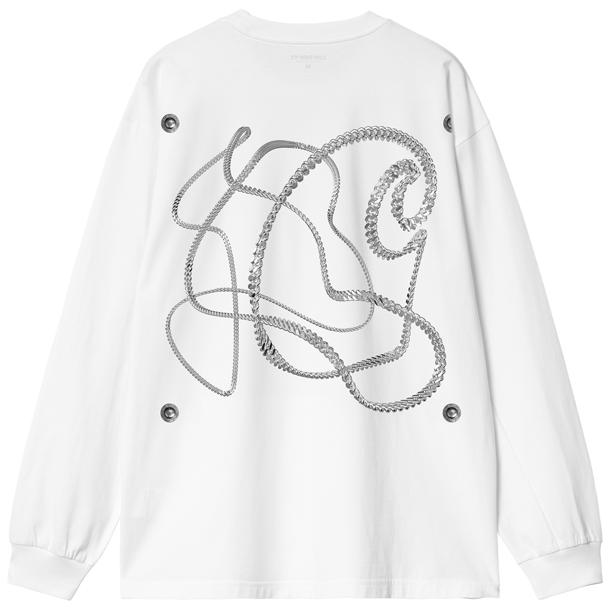 Carhartt WIP Chain Link Longsleeve T-Shirt White/Silver