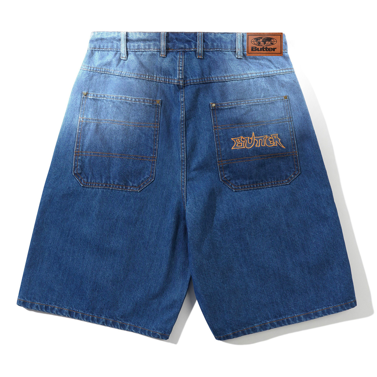 Butter Goods Encounter Denim Shorts Washed Slub Blue