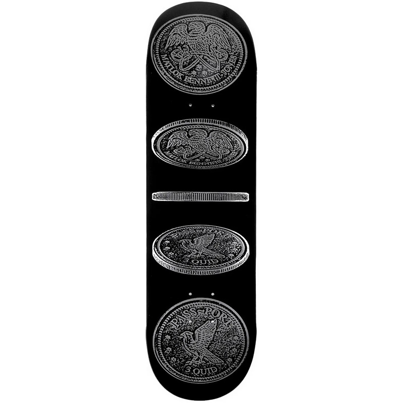 Pass Port Matlok Bennett Jones Coin skateboard Deck 8.5