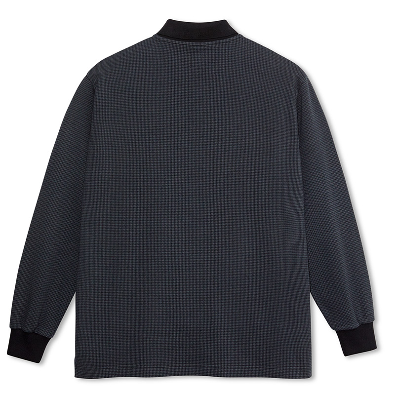 Polar Polo LS Shirt Houndstooth Black/Grey Polar Polo LS Shirt Houndstooth Black/Grey