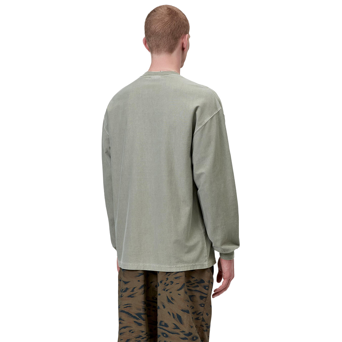 Carhartt WIP Loose Pocket Longsleeve T-Shirt Shady Green Garment Dyed