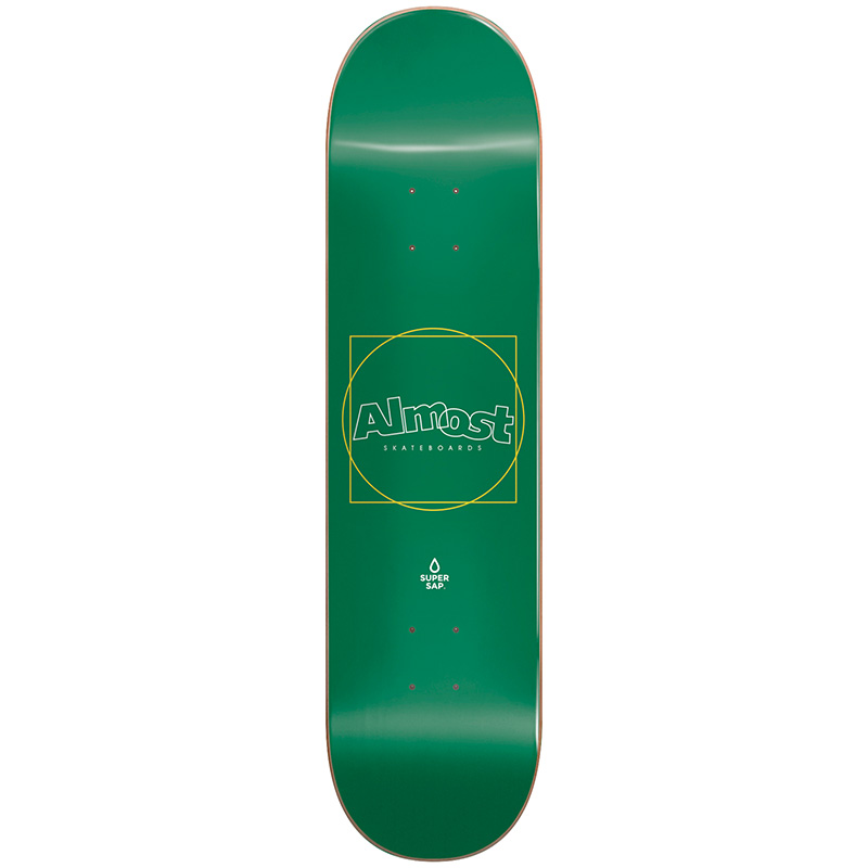 Almost Greener Super Sap R7 Skateboard Deck Green 8.25 Almost Greener Super Sap R7 Skateboard Deck Green 8.25