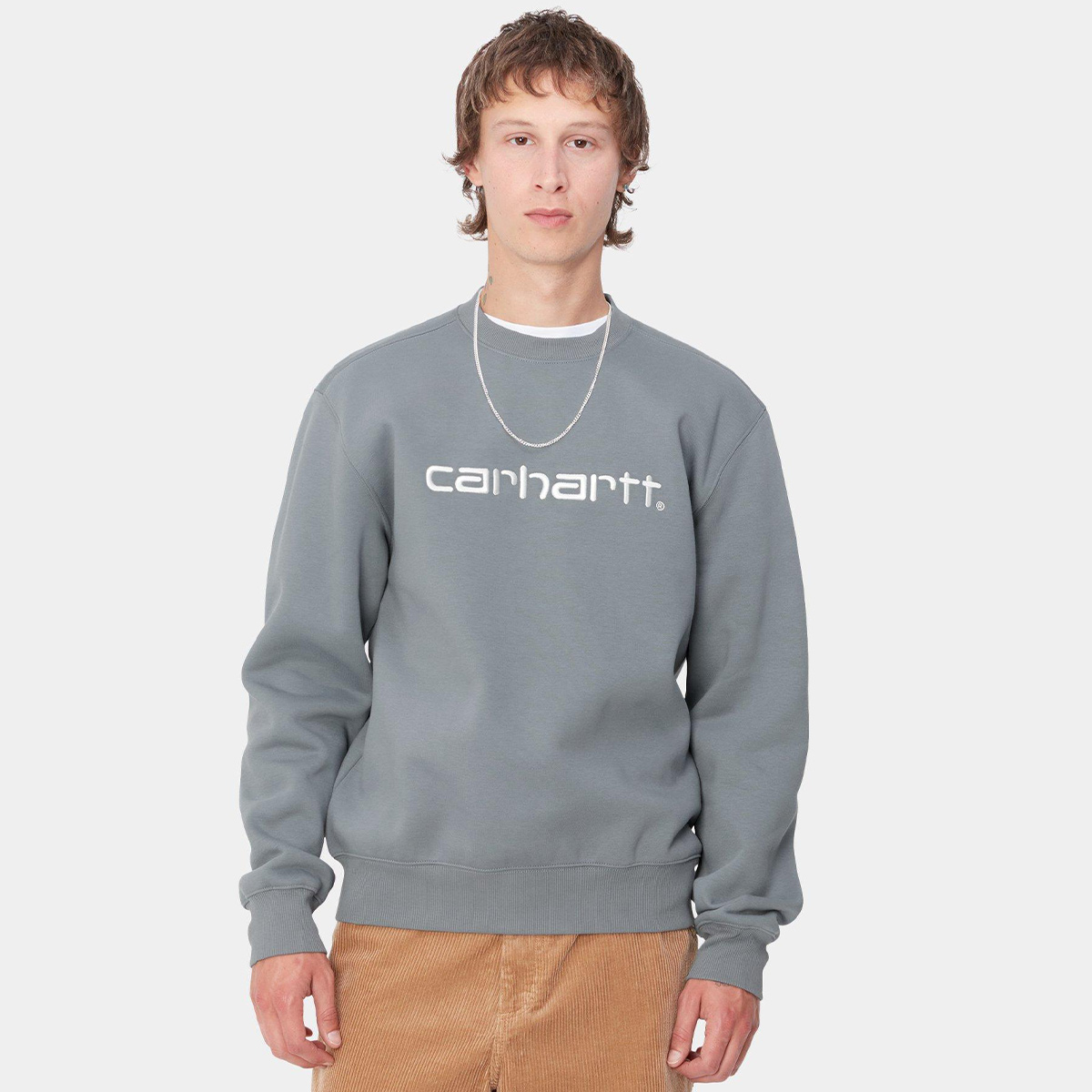 Carhartt WIP Carhartt Sweater Dove Grey/Wax Carhartt WIP Carhartt Sweater Dove Grey/Wax