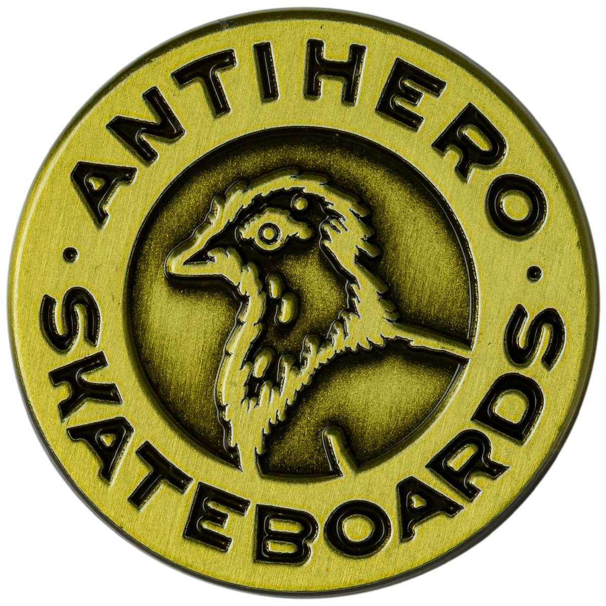 Anti Hero Basic Pigeon Round Lapel Pin Antique Bronze