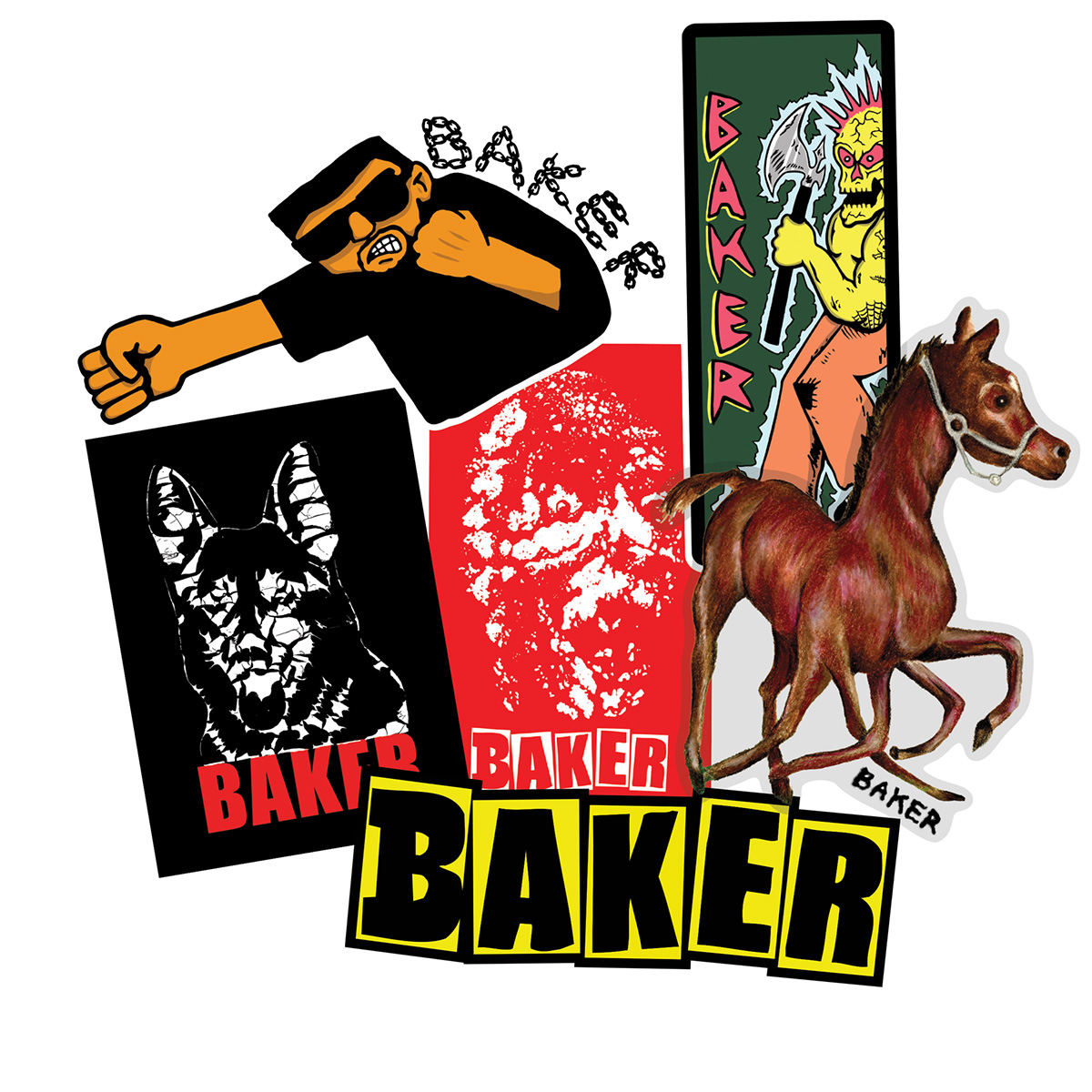 Baker Bad Dawg Sticker Assorted