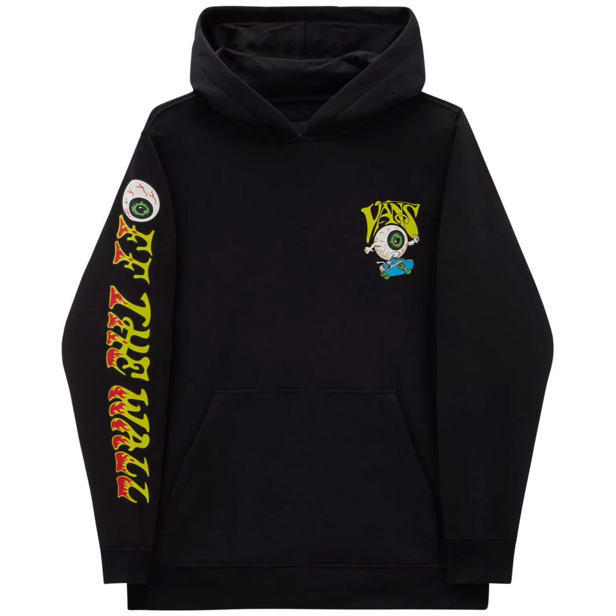 Vans Kids Eyeballie Hooded Sweater Black Vans Kids Eyeballie Hooded Sweater Black