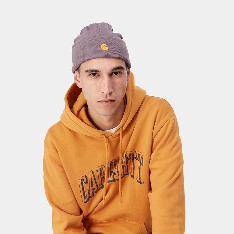 Carhartt WIP Chase Beanie Misty Thistle/Gold