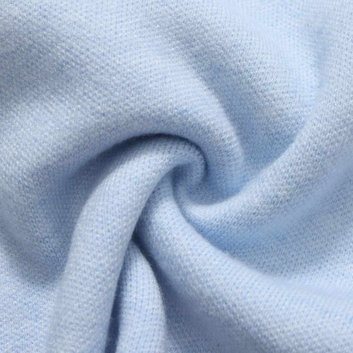 Helas Aldo Knit Full Zip Polo Light Blue