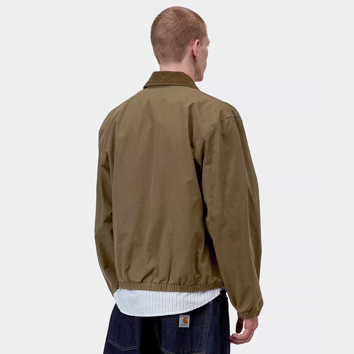 Carhartt WIP Madison Ripstop Jacket Dark Beech/Black Garment Dyed
