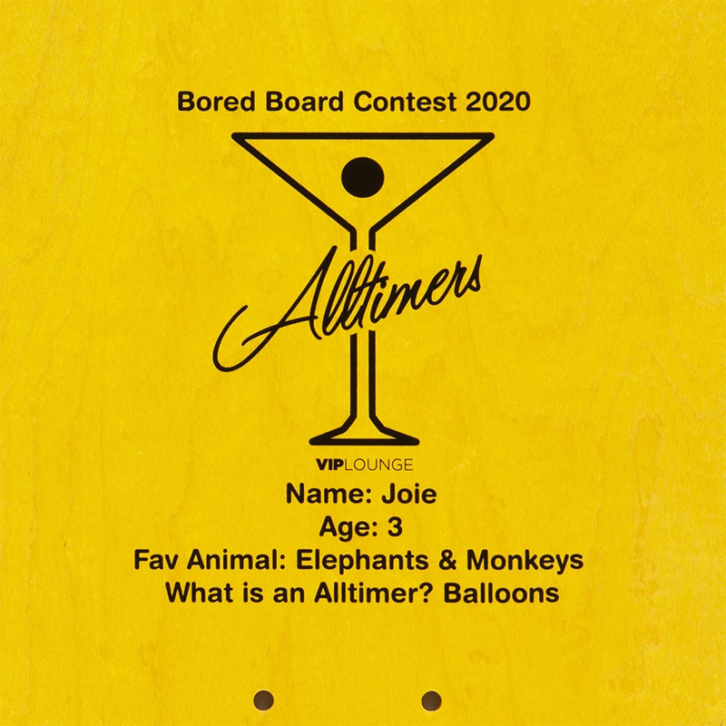 Alltimers Bored Boards Joie Skateboard Deck 8.5