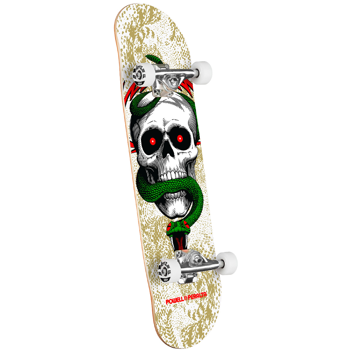 Powell Peralta Skull & Snake Complete Skateboard White / Metallic Gold 7.75