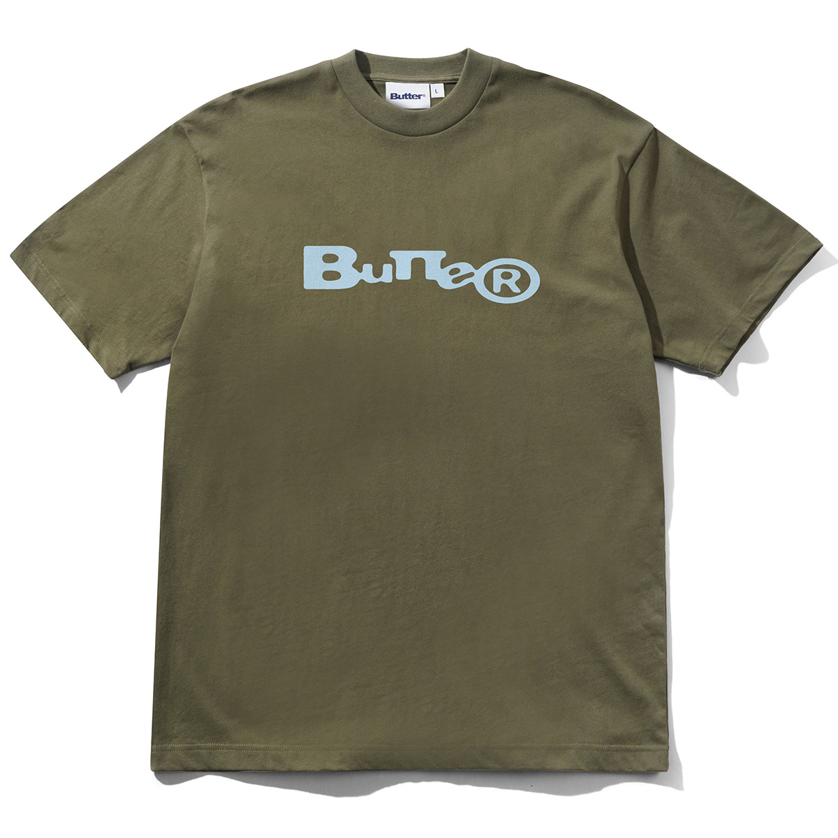 Butter Goods Registered T-shirt Washed Army Butter Goods Registered T-shirt Washed Army