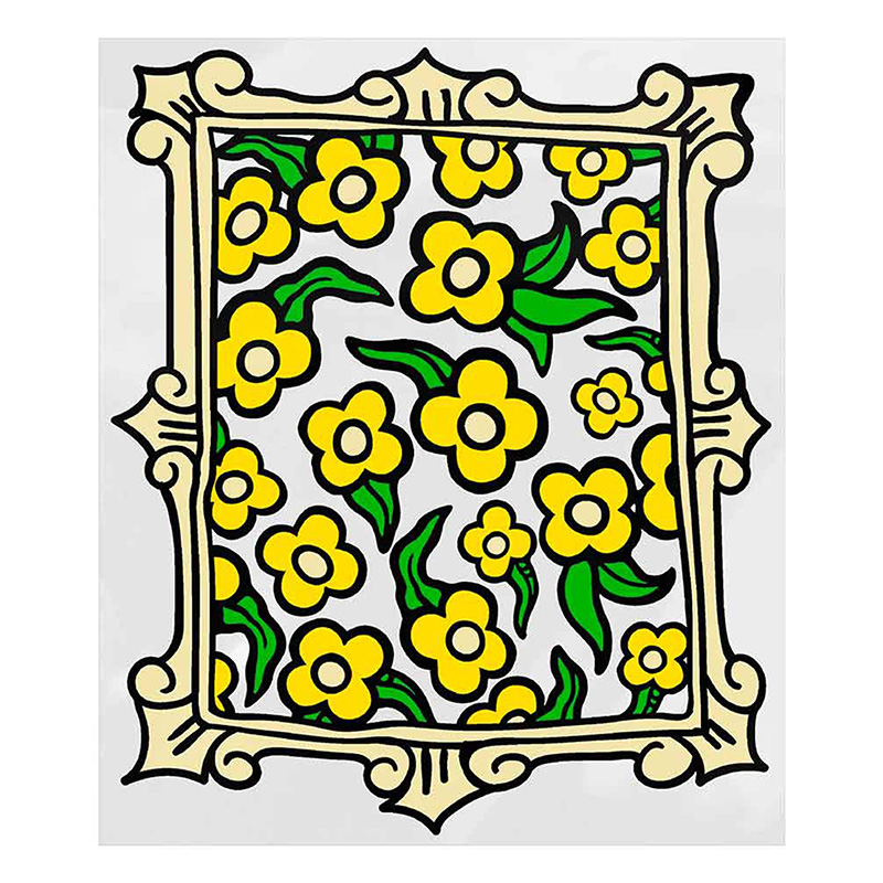 Krooked Flower Frame Sticker
