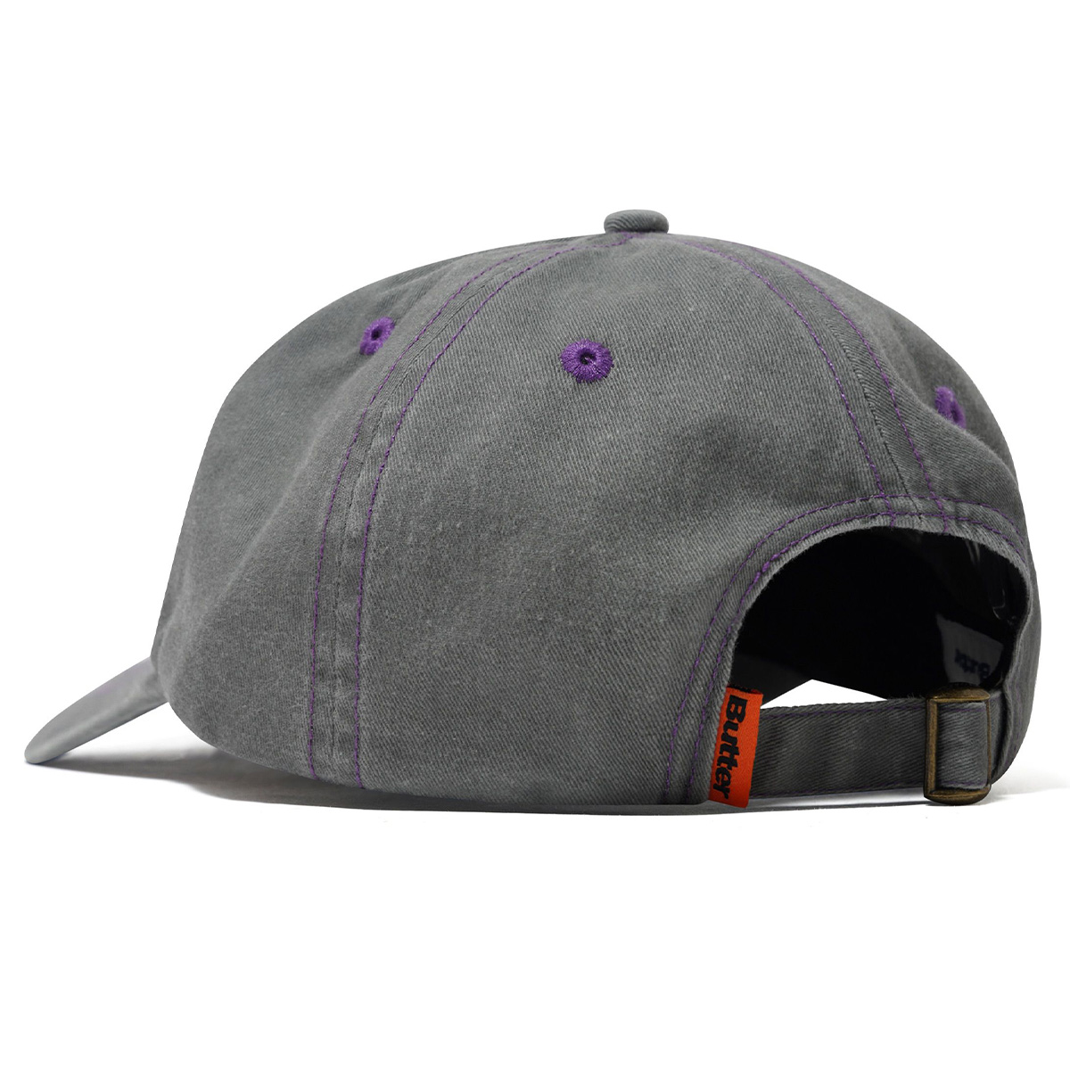 Butter Goods Rounded Logo 6 Panel Cap Washed Grey