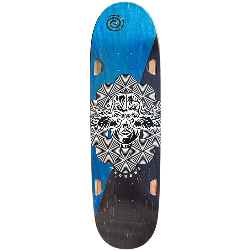 Madness Manipulate R7 Skateboard Deck Black/Blue 8.94