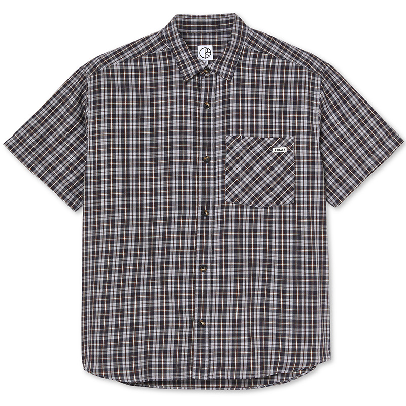 Polar Mitchell Poplin Shirt Graphite/Gold Polar Mitchell Poplin Shirt Graphite/Gold