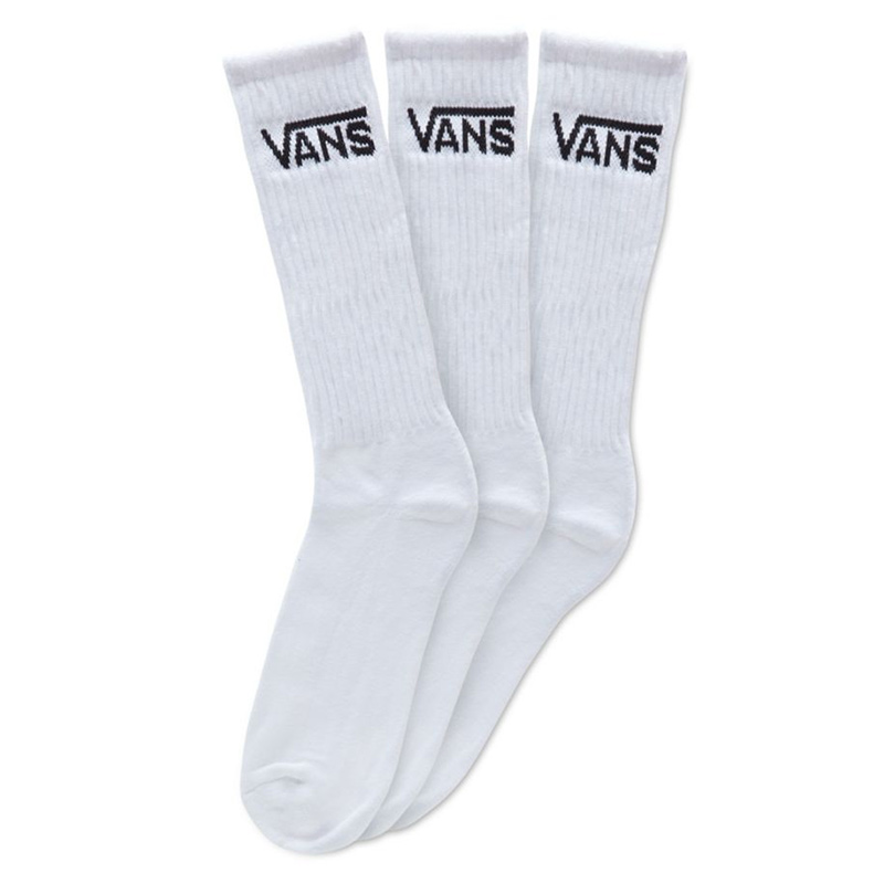 Vans Classic Crew Socks White 3-Pack Vans Classic Crew Socks White 3-Pack