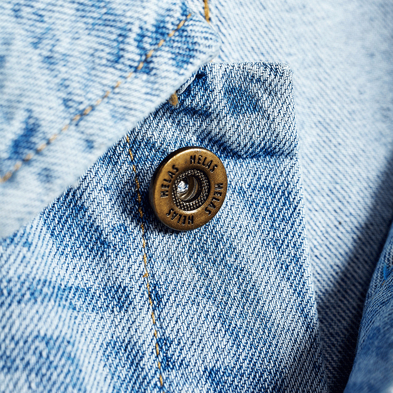 Helas Wave Denim Jacket Light Blue | Skatestore