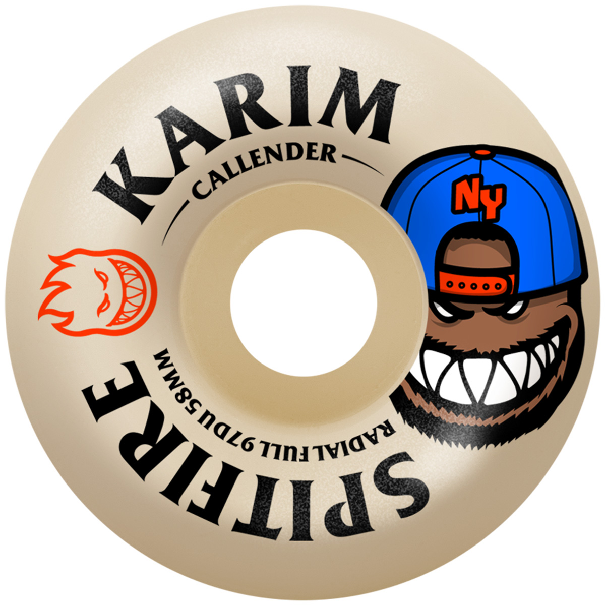 Spitfire Formula Four Karim Callender Burn Squad Radial Full Wheels 97D 58mm