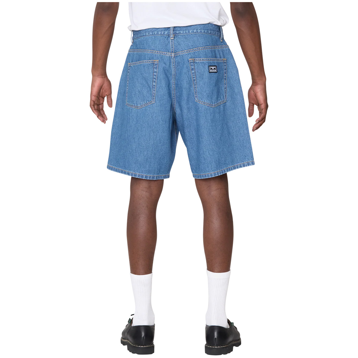 Obey Emerson Denim Short Salty Blue Stone Wash