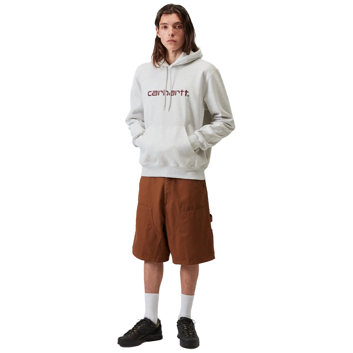 Carhartt WIP Carhartt Hooded Sweater Ash Heather/Cozy Purple