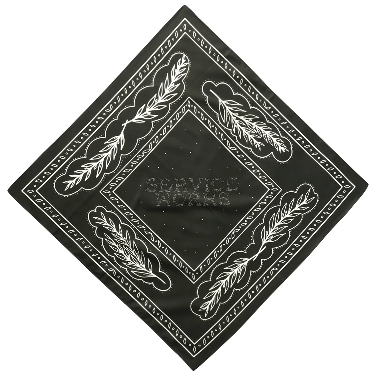 Service Works Olive Branch Bandanna Black Service Works Olive Branch Bandanna Black