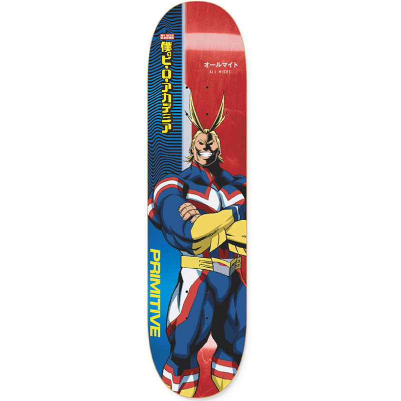 Primitive x My Hero Academia All Might Skateboard Deck Red 8.0