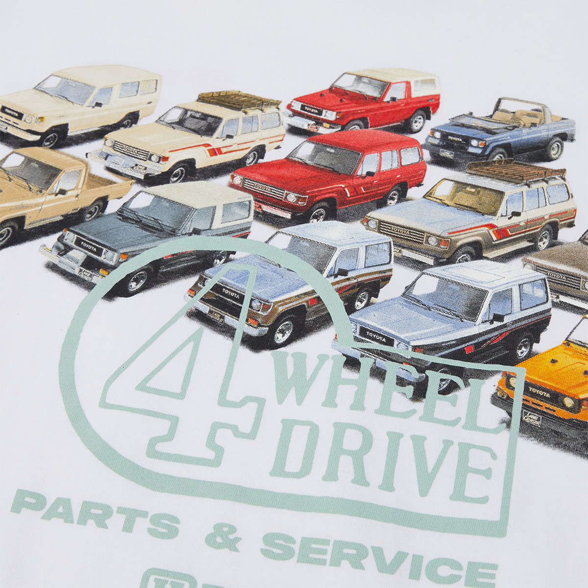 HUF X Toyota Land Cruiser Timeline T-Shirt White HUF X Toyota Land Cruiser Timeline T-Shirt White