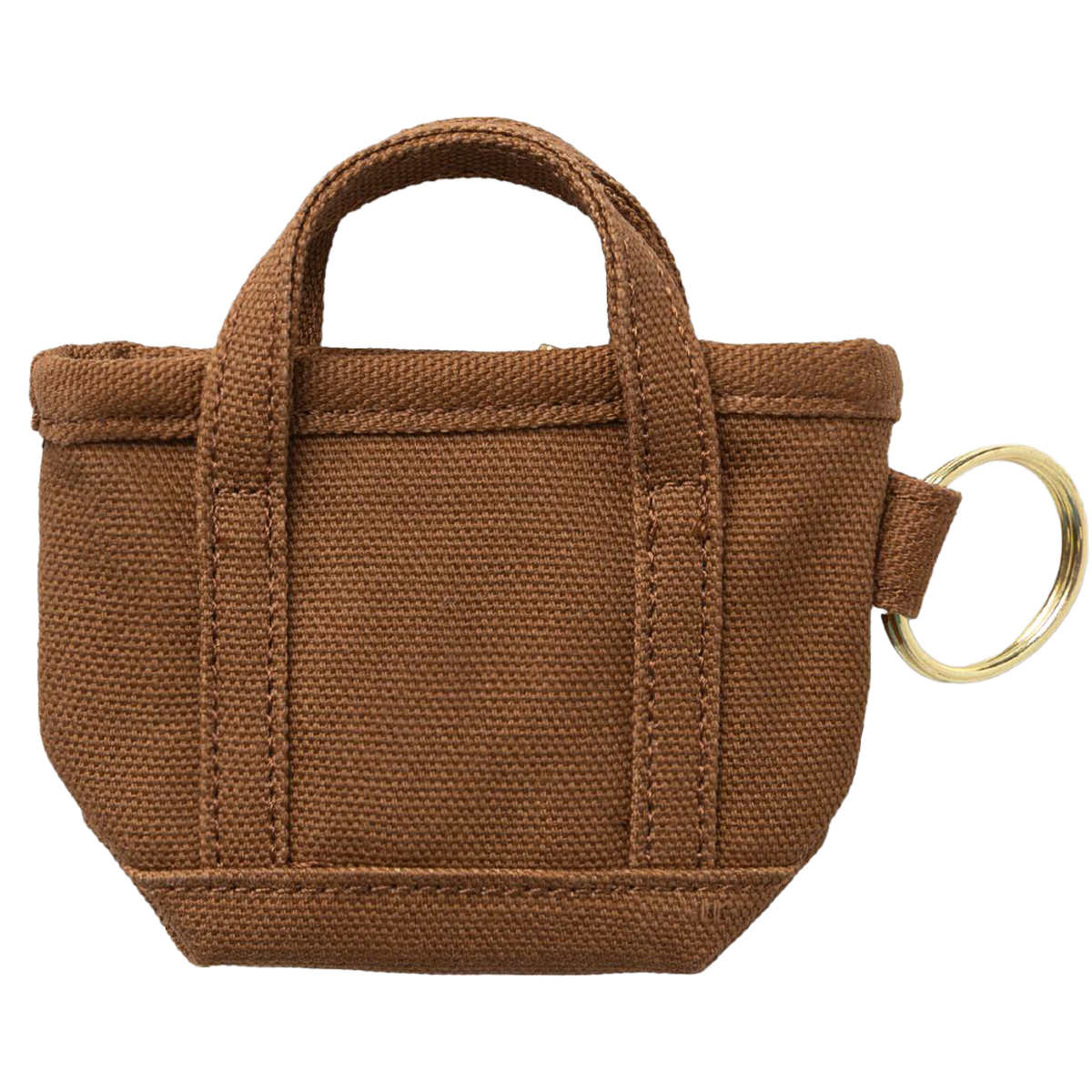 Carhartt WIP Mini Tote Bag Keychain Hamilton Brown
