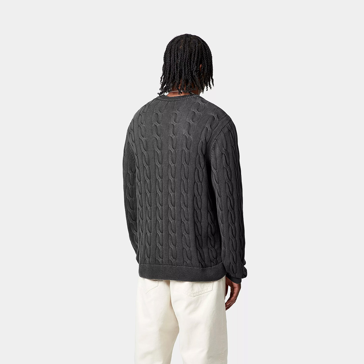 Carhartt WIP Carter Sweater Black Garment Dyed
