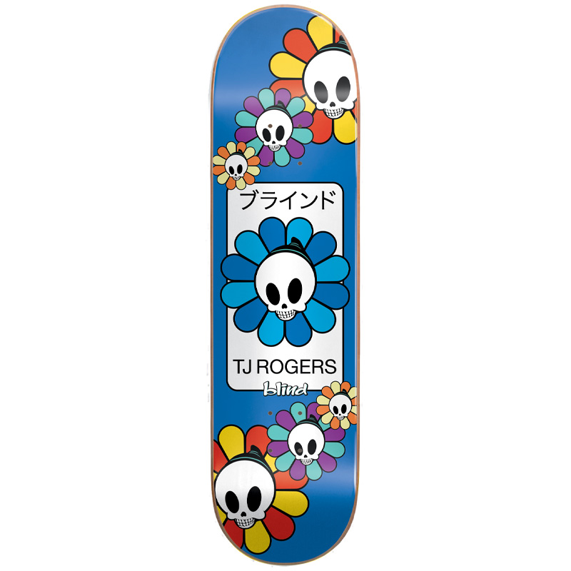 Blind TJ Reaper Bloom R7 Skateboard Deck Blue 8.375
